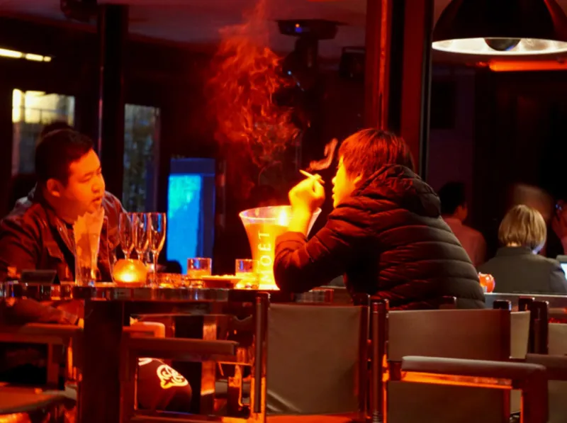 smoking and drinking