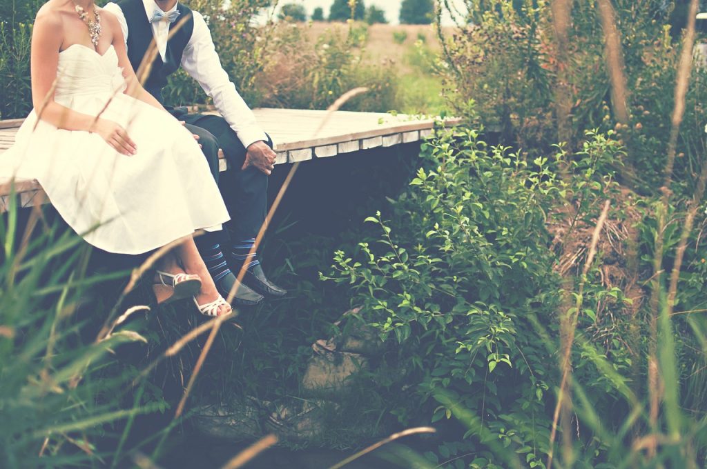 bride and groom, couple, wedding