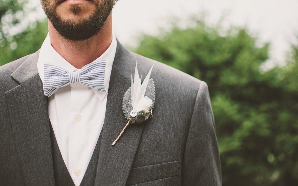 groom, beard, bow tie